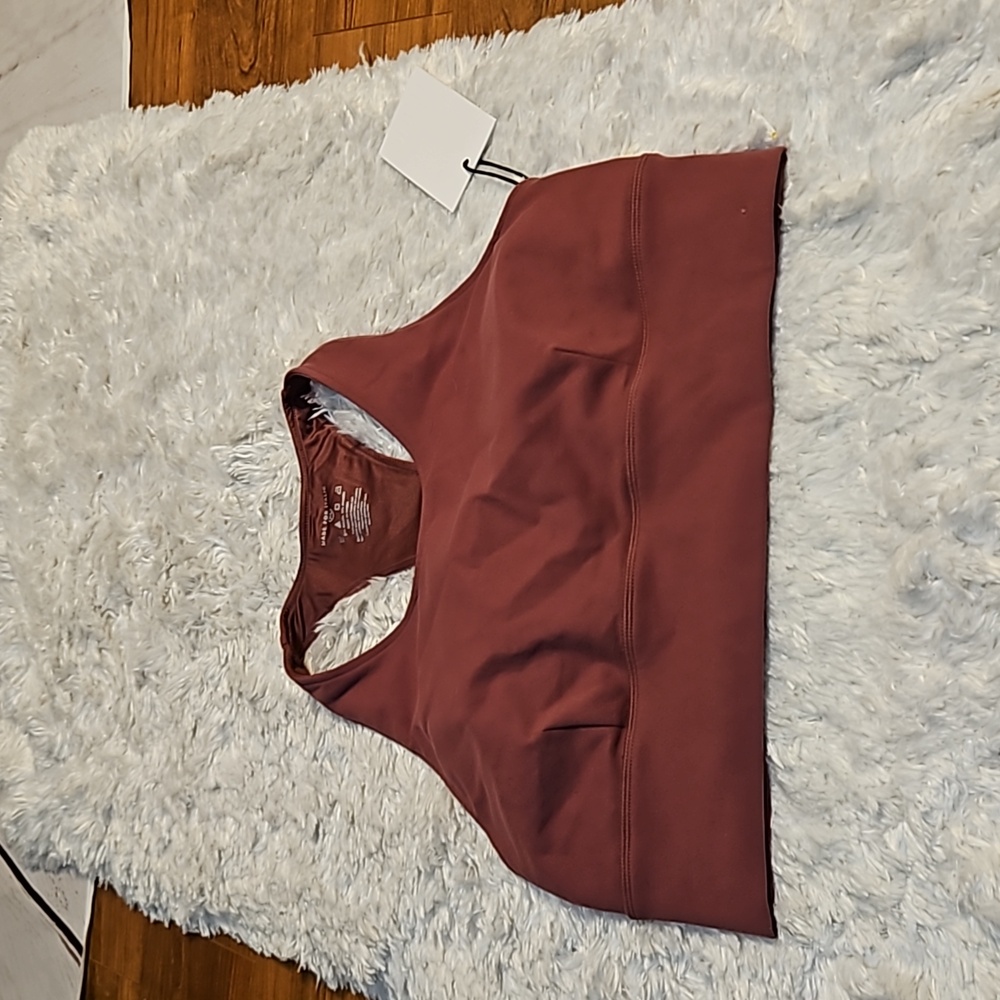 Made For Italic XL Sports Bra‎ Racerback Activewear Top Burgundy Gym Workout